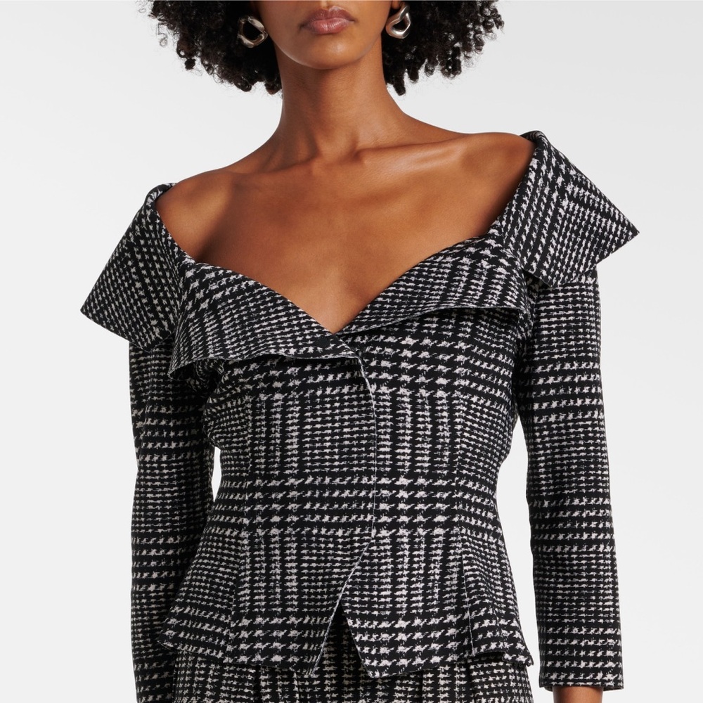Normal Kamali Cropped Plaid Jacket